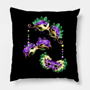 Three Mardi gras masks Pillow