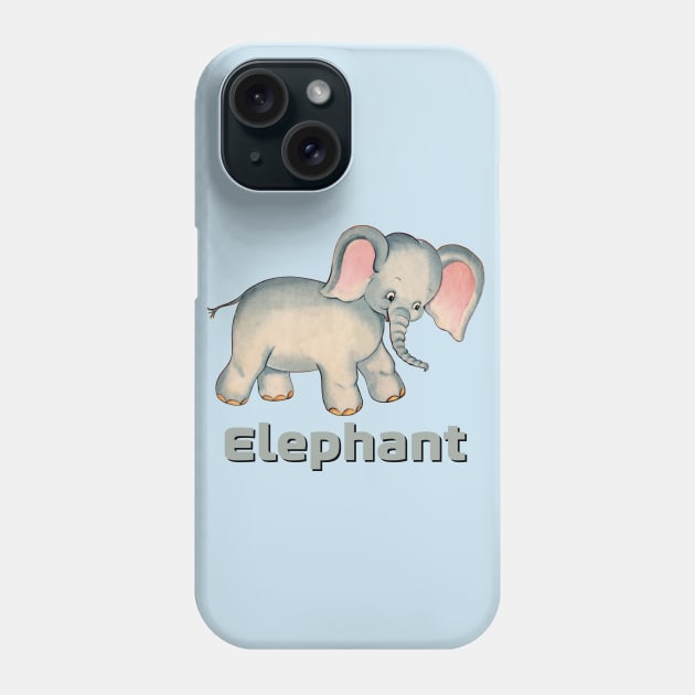 Cute Baby Elephant Phone Case by LittleBean