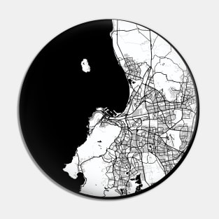 Cape Town Circle Black & White Pin