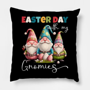 Easter Day With My Gnomies Funny Gnomes Easter Egg Hunting Pillow