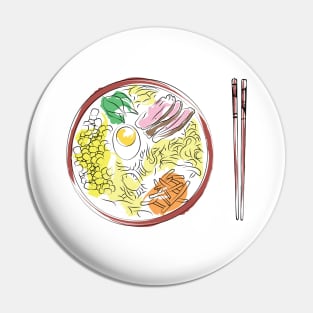 Ramen Noodle Soup design Pin