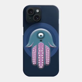 Funny hamsa octopus Phone Case