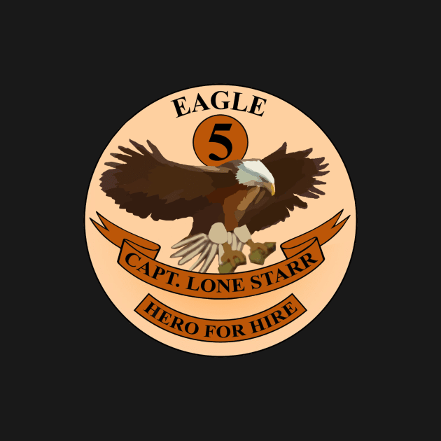 Spaceballs Eagle 5 Logo "Hero For Hire" by MidAtlanticJedi