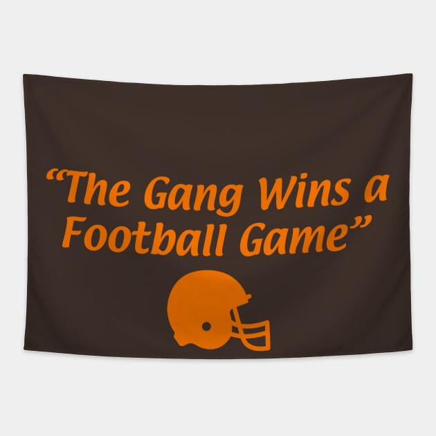 The Browns win a Football Game! Tapestry by mbloomstine