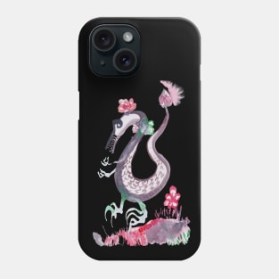 Grandma Dragon with Flowers Phone Case