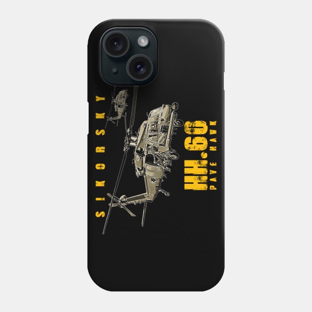 Sikorsky HH-60 Pave Hawk helicopter Phone Case by aeroloversclothing