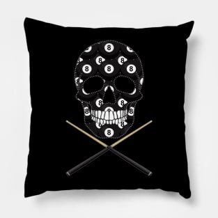 Skull with Cues Pillow