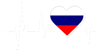 Russia Heartbeat Flag Magnet