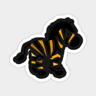 Zebra with black and yellow stripes Magnet