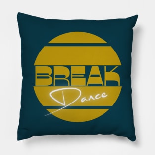 Breakdance in ochre yellow Pillow