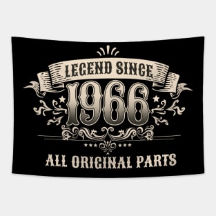 Retro Vintage Birthday Legend since 1966 All Original Parts Tapestry