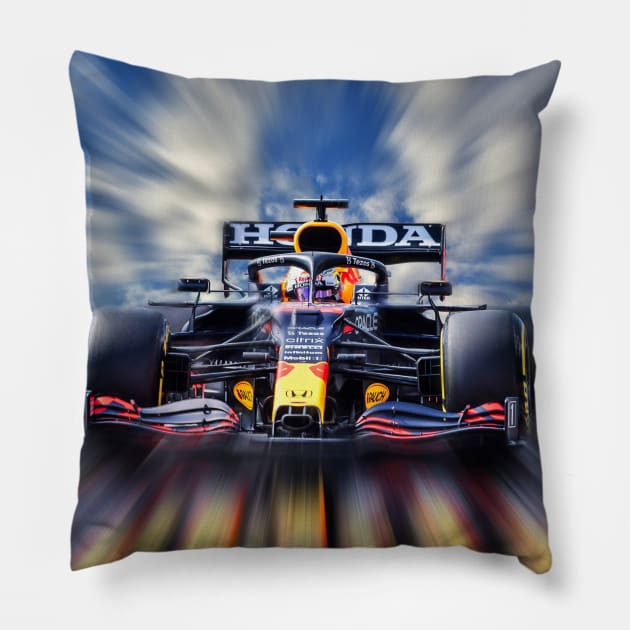 Max Verstappen - F1 World Champion 2021 / 2022 Pillow by DeVerviers