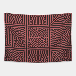 Turing Pattern Squares (Rose Gold) Tapestry