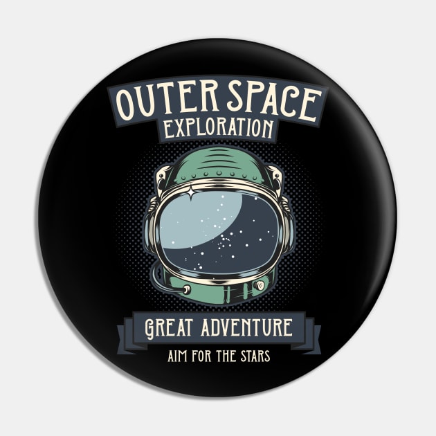 Outer Space Exploration Pin by CyberpunkTees