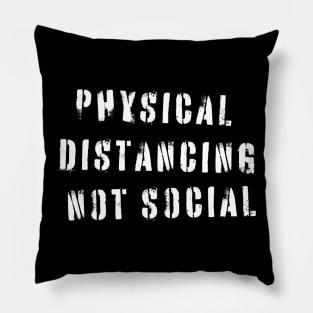 Physical Distancing Not Social Light Print Pillow