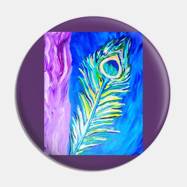 Peacock Feather Pin by Oregon333