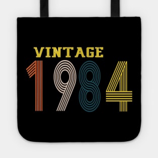 1984 year, retro, vintage Tote