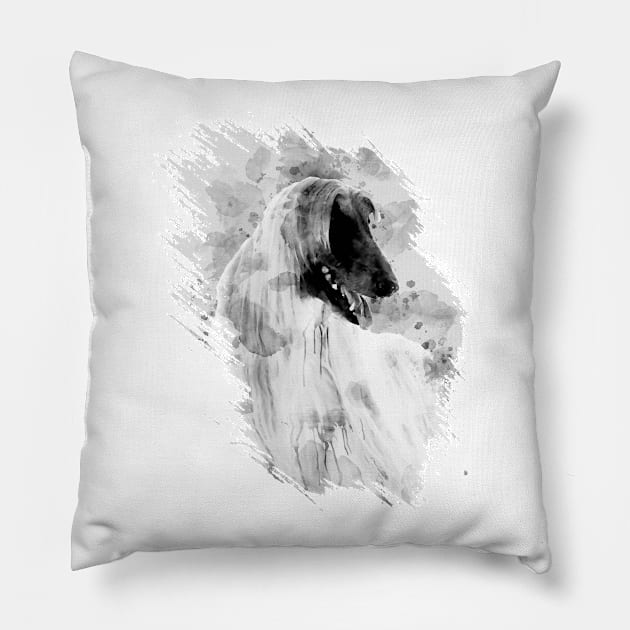 Afghan Hound Pillow by Nartissima