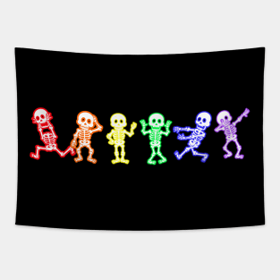 Gay Skeletons Funny Pride LGBT Halloween Tapestry