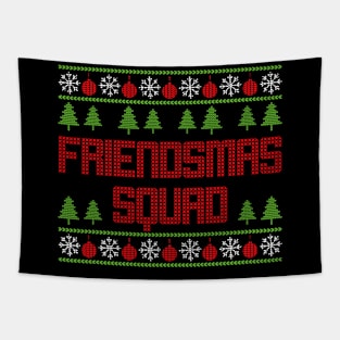 Ugly Christmas Sweater Friendsmas Xmas Squad Tapestry