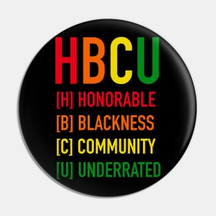 HBCU Acronym | Blackness Pride Pin