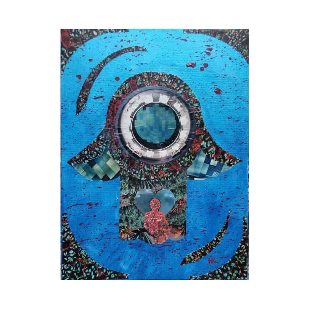 UNDER THE SEA HAMSA by Harriette Knight by harrietteknight