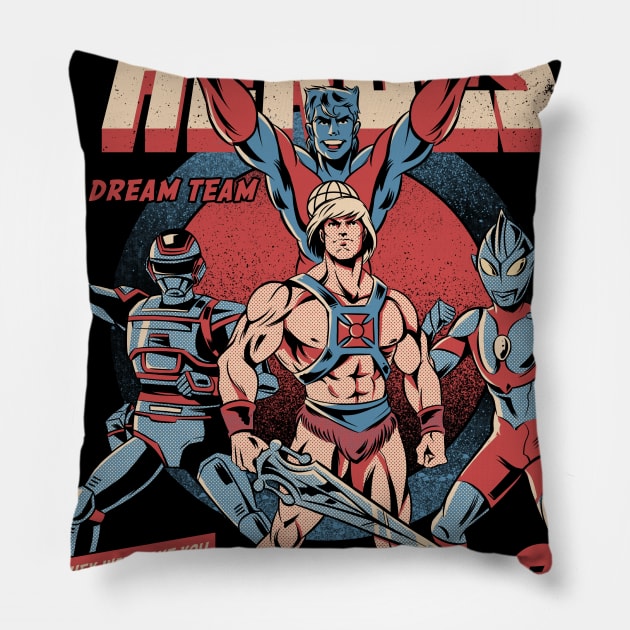 Nostalgic Heroes Pillow by studioyumie