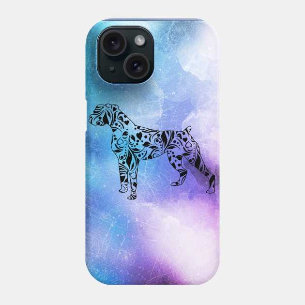 Distressed Watercolour Boxer Mandala Phone Case by tribbledesign