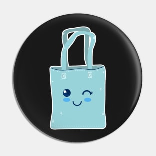 Cute smiley blue bay Pin