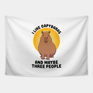 I like Capybaras and maybe three people Tapestry