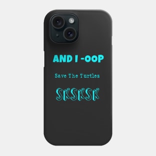 And I Oop Save the Turtles Cute Blue Teal SKSKSK Sticker Pack Gift for Girls Water Flasks Phone Case