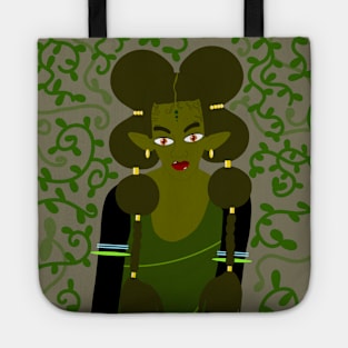 Green Alien Woman 03 Tote