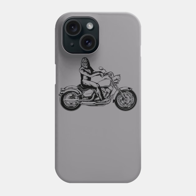 Bigfoot on Motorcycle Phone Case by JameMalbie