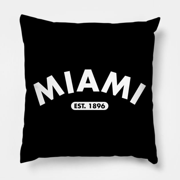 miami est. 1896 Pillow by creative.z