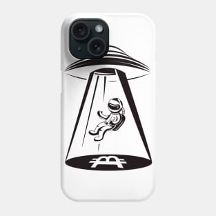 Bitcoin Astronaut. UFO Mining Phone Case