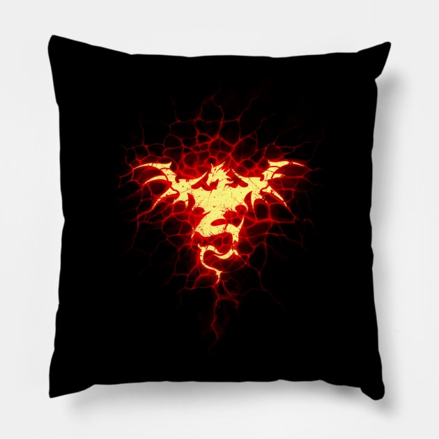 Dragon Mark Crack Pillow by chriskar