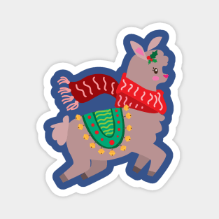 Christmas Llama Magnet