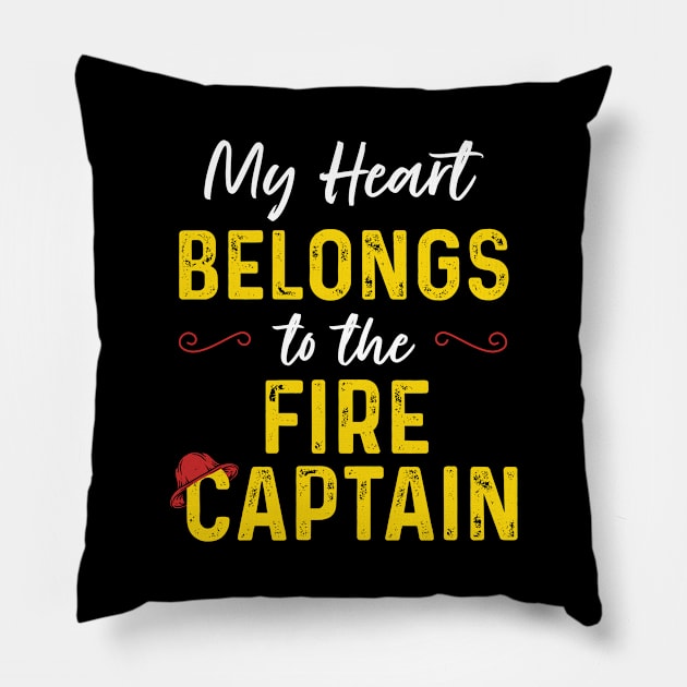 My Heart Belongs to the Fire Captain Pillow by maxcode