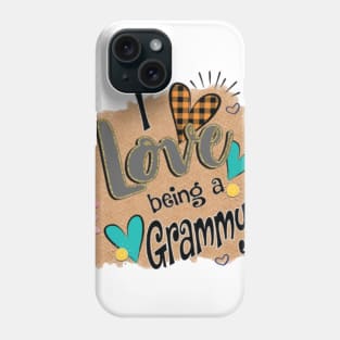 Womens I Love Being A Grammy Heart Mother's Day Gift Phone Case