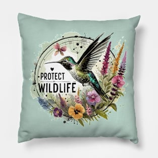 Hummingbird - Protect Wildlife Pillow