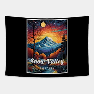 Snow Valley California USA ski Tapestry