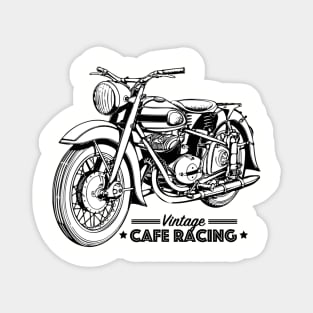 Vintage Cafe Racing Motorcycle Magnet