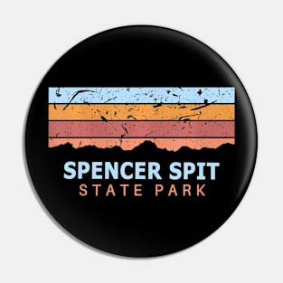 Spit State Park Washington Retro Cool Pin