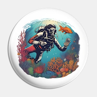 Hawaiian Ocean Dive Summer Colors Pin