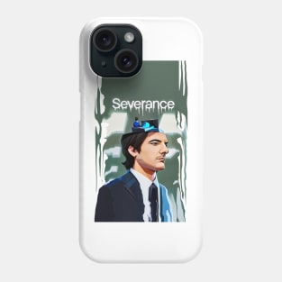 severance series Adam Scott and Britt Lower fan works graphic design by ironpalette Phone Case