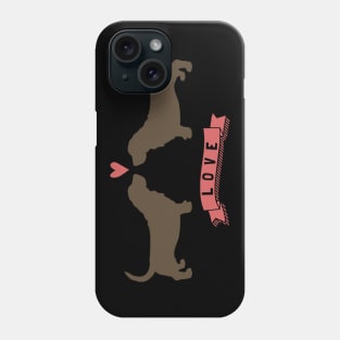 Basset Hounds in Love Phone Case