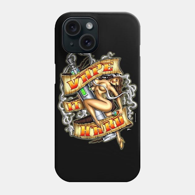 Vape It Hard (Dark Shirt) Phone Case by linkartworks