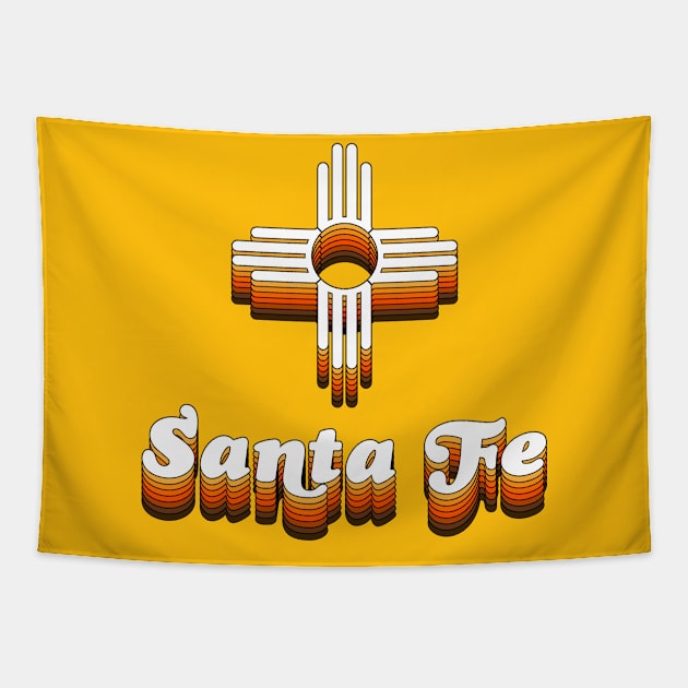 Santa Fe // Retro New Mexico Pride Tapestry by darklordpug