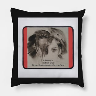 AllansArts Portrait artist business site Pillow