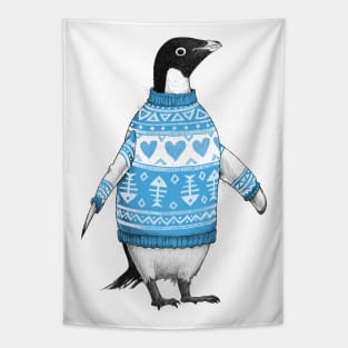 Penguin in a sweater Tapestry